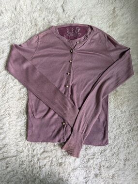 GUC - Mauve Pearl-Button Cardigan